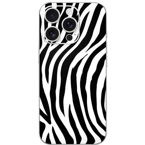 Zebra Print iPhone 16 Pro Skin